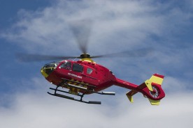 an air ambulance helicopter